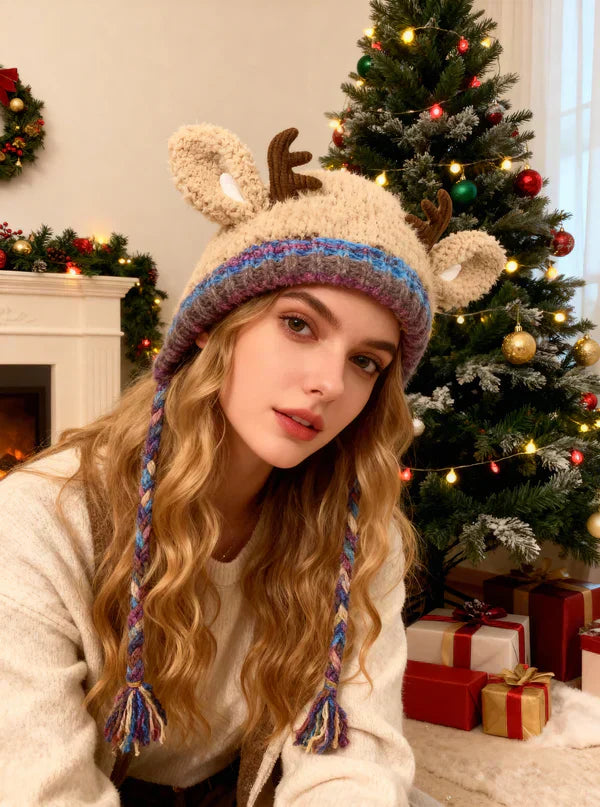 🎁Soldes de Noël🎄50 % de réduction🦌Bonnet de Noël Festif 2-en-1💖Chapeau Transformable en Sac à Main | Design Original & Polyvalent
