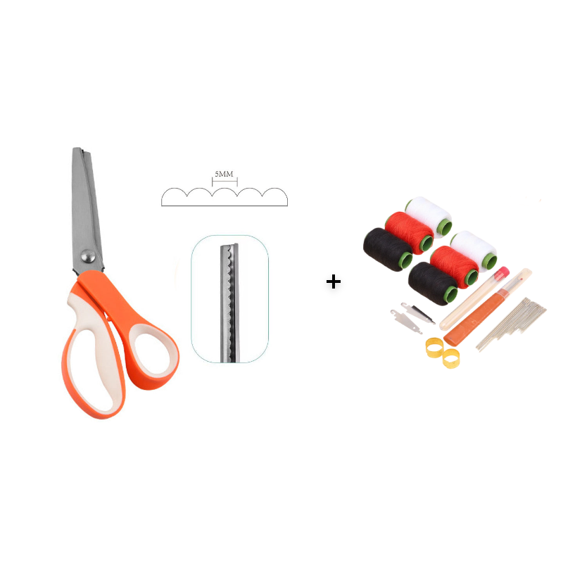 ✂️ Ciseaux Cranteurs en Acier Inoxydable — Bords Zigzag, Poignées Ergonomiques, Couture, Quilting & Scrapbooking, 4 Coloris ✨