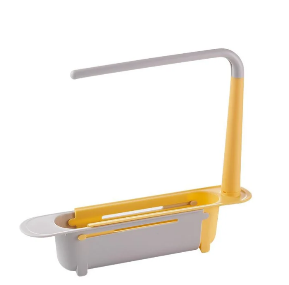 🍽️🧽 PROMO LIMITÉE 50% ! Égouttoir Évier Télescopique Portable – Longueur Réglable 32-45cm, Multifonction, Polypropylène, pour Vaisselle, Éponges & Ustensiles ✨