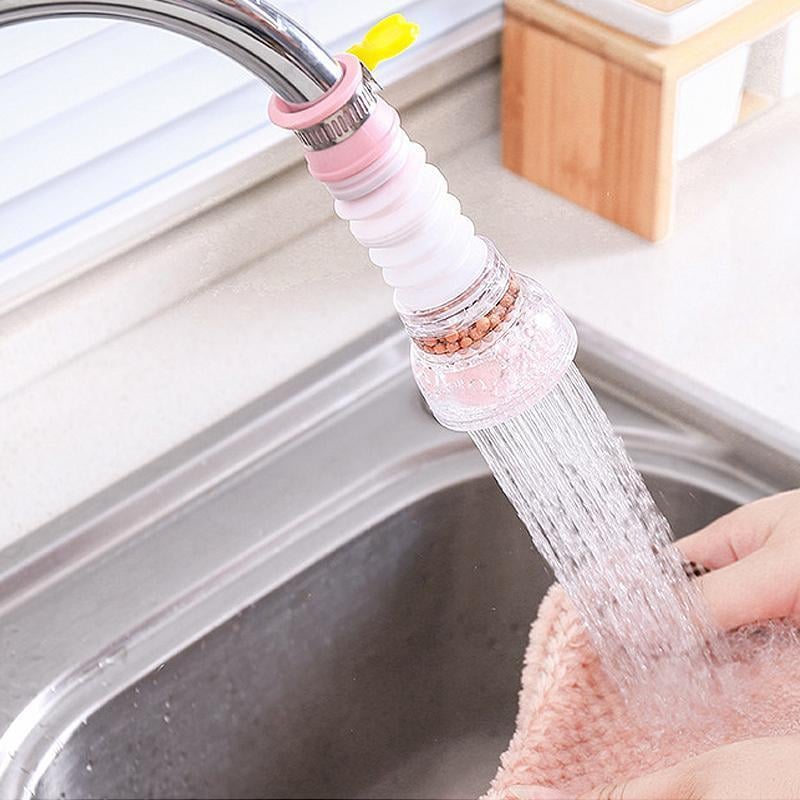🚰 Filtre de Robinet Anti-Éclaboussures Télescopique 360° — Filtration Minérale, Installation Facile, Rose / Bleu / Vert ✨