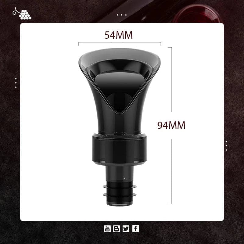 Bouchon de Vin Rouge 2 en 1 - Verseur et Scellant Sous Vide pour Conservation Optimale