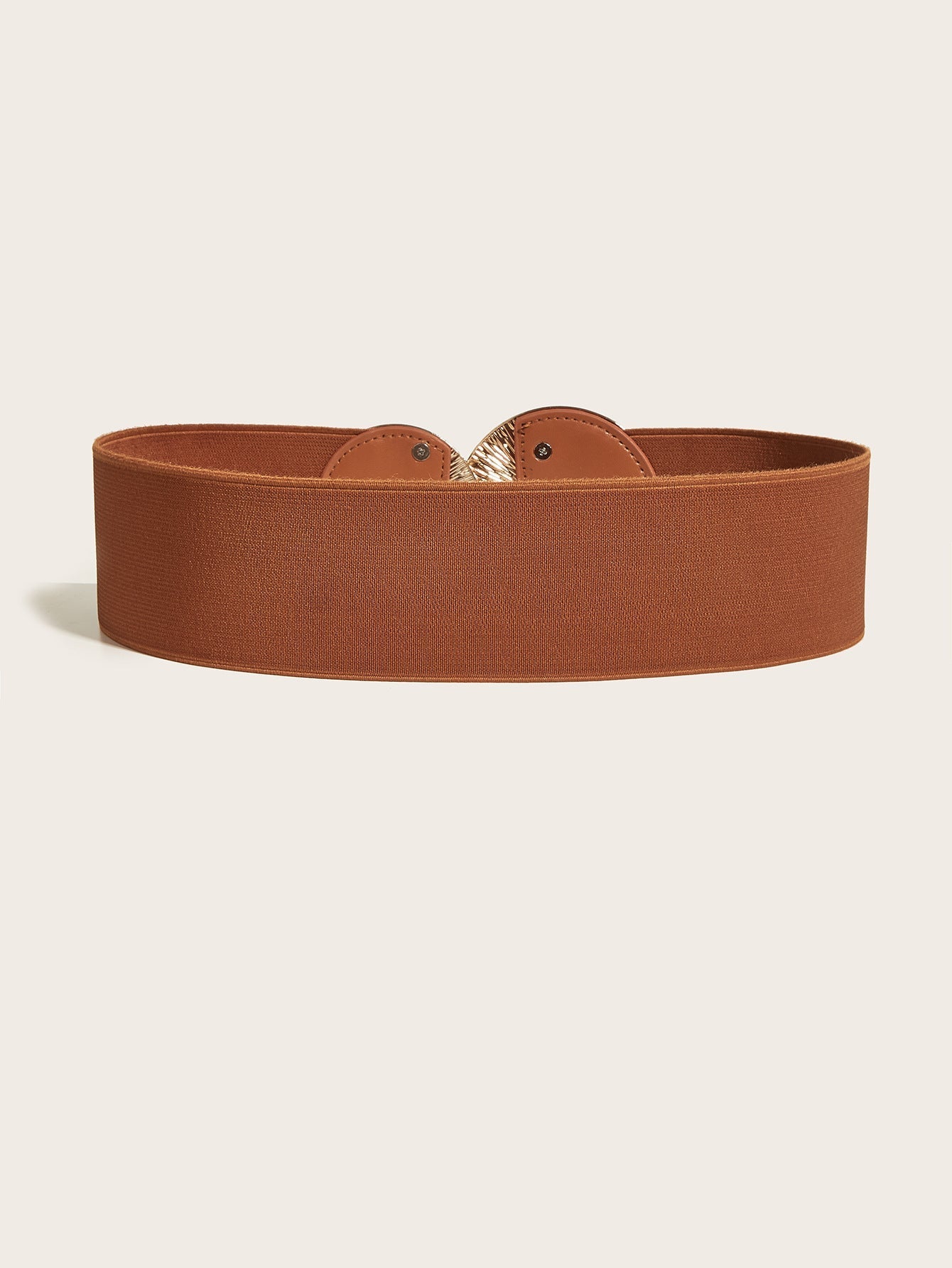 Ceinture vintage élastique à boucle dorée pour femme