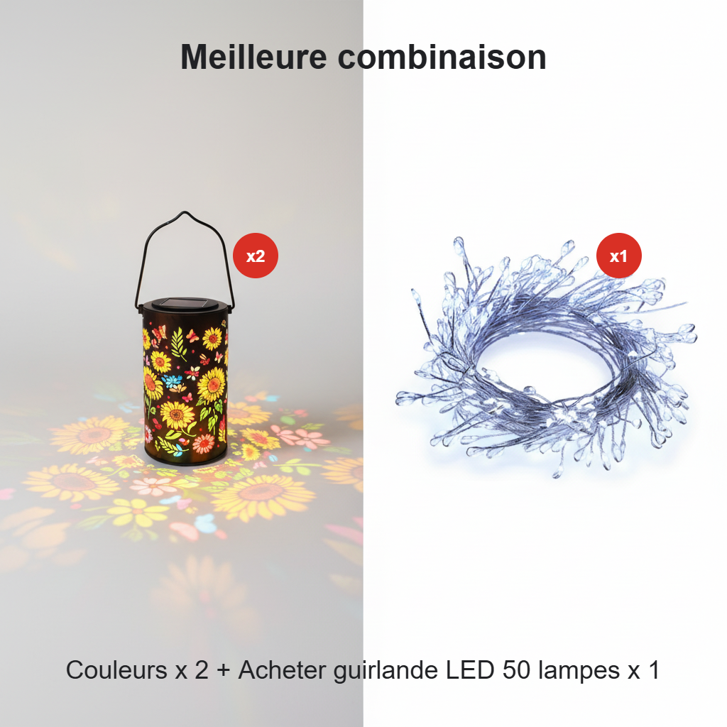 🌞 Lanterne solaire de jardin « Éclat de tournesol »