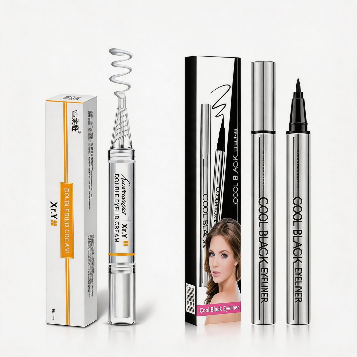👁️✨Stylo Double Paupières 3 Secondes – Effet Immédiat, Tenue 24h, Naturel & Invisible, Formule Douce sans Collage, avec Tige en Y 👁️