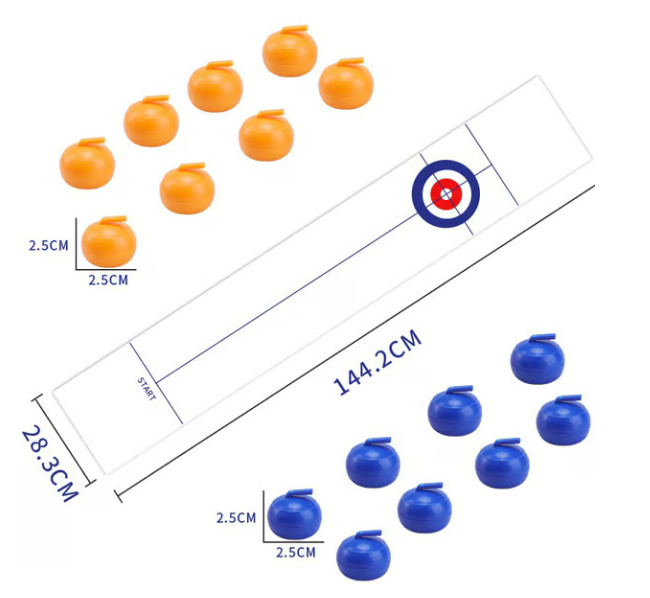 🥌 60% DE RÉDUCTION ! 🎯 Jeu de Curling de Table Familial - Affrontements Amusants entre Amis ou en Famille, Set Complet avec Cibles et Pierre 🔥✨