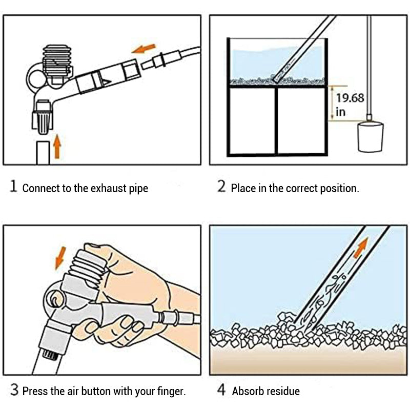 Kit de Nettoyage de Gravier pour Aquarium pour Changement d'Eau