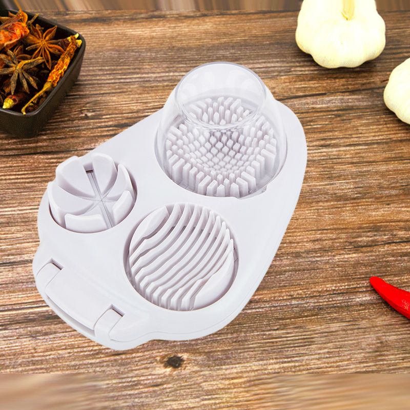 🥚PROMO LIMITÉE 50% DE RÉDUCTION !✨Coupe-Œufs 3 en 1 – Tranche, Coupe, Cube, Acier Inoxydable, Facile à Nettoyer⏱️