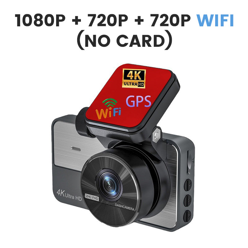Dash Cam 4K Ultra HD - Vision Nocturne, Wi-Fi & Enregistrement en Boucle