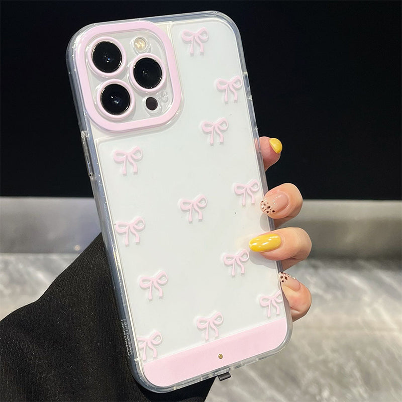 📱 50% DE RÉDUCTION ! ✨ Coque Téléphone LED Best-Seller – Notifications Lumineuses, Design Nœud Papillon & TPU Souple – Antichoc, Découpes Précises – Compatible iPhone – Blanc et Rose 💡🎀
