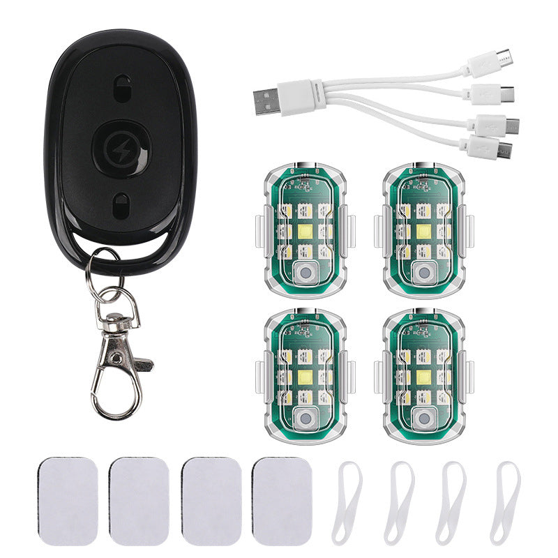 Lampe d'avertissement nocturne à télécommande LED pour voitures et motos