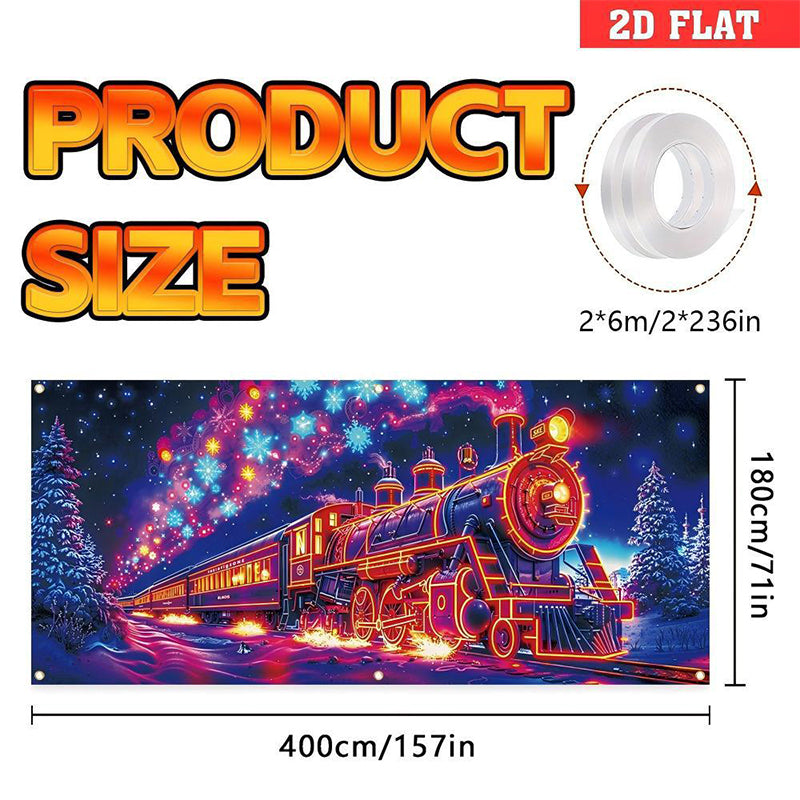 📢📢50% DE RÉDUCTION🎅Bannière de Noël réactive aux UV pour porte de garage