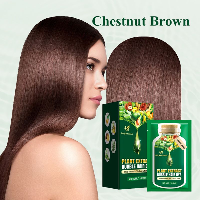🌿Mousse Colorante aux Extraits Végétaux💇♀️Coloration Naturelle, Soin Capillaire & Formule Douce (Nuances Multiples & Application Facile !)