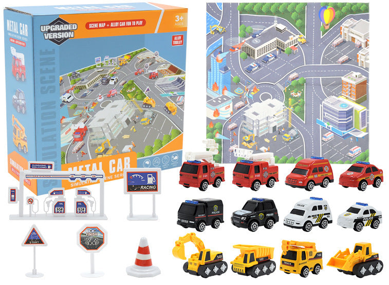 🚗Calendrier de l'Avent pour garçons : ensembles de véhicules de chantier en alliage