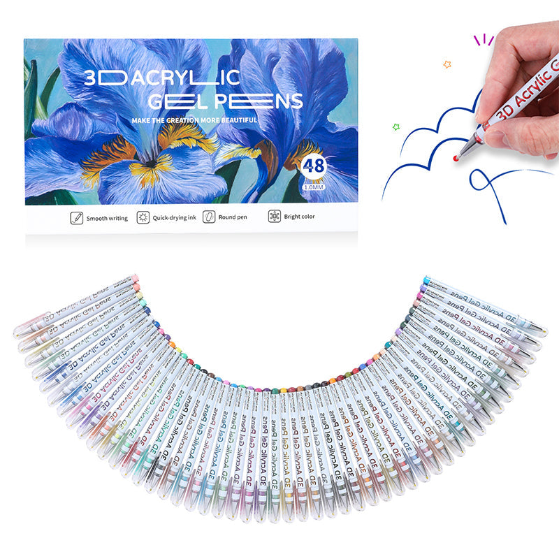 Ensemble de stylos gel multicolores pour dessiner et colorier