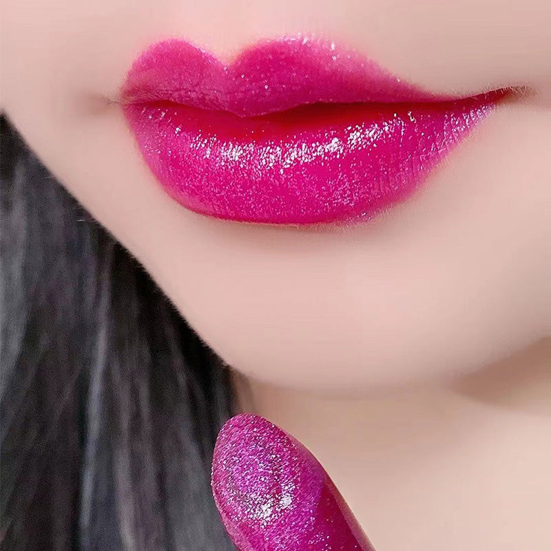 💄Rouge à Lèvres Pailleté Hydratant qui Change de Couleur – Double Couche, Longue Tenue & Activation Thermique