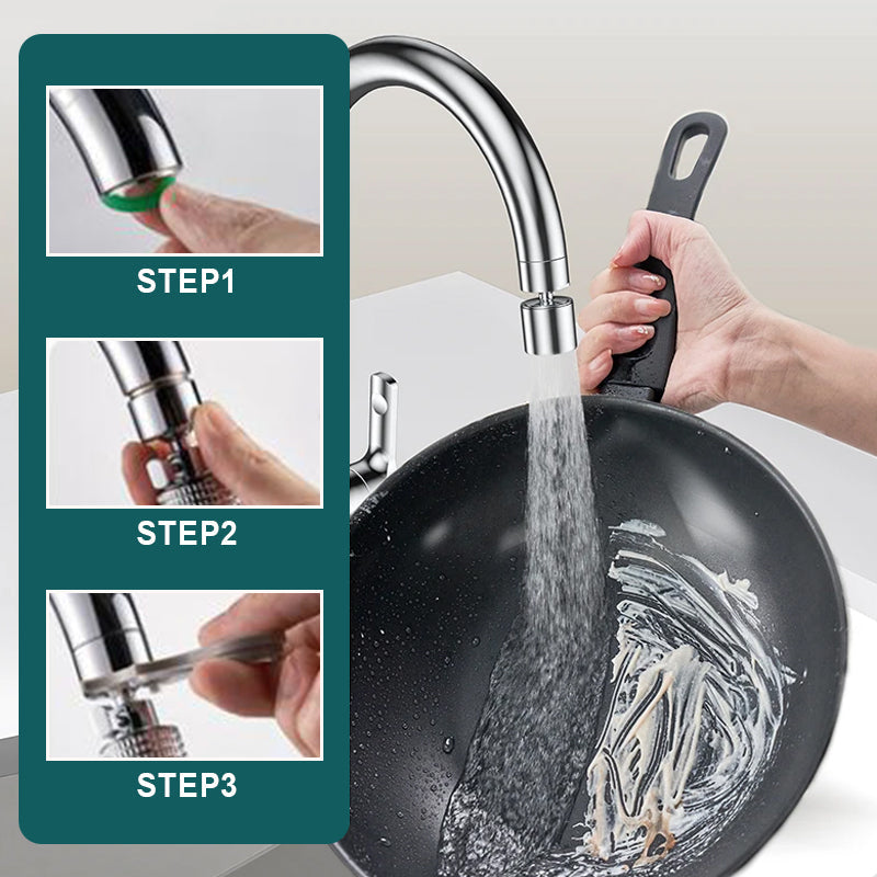 🚰Robinet pivotant 360° 2 en 1 avec aérateur✨Double jet, filtration quadruple & cuivre anti-corrosion pour une cuisine plus intelligente et durable🌱💧