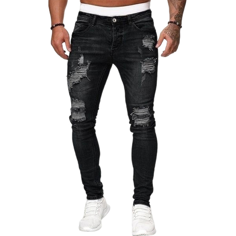 đ50 % DE RĂDUCTION !đ„Jean skinny dĂ©lavĂ© stylĂ© pour homme â Coupe slim fuselĂ©e, coton respirant et dĂ©tails dĂ©chirĂ©s tendance
