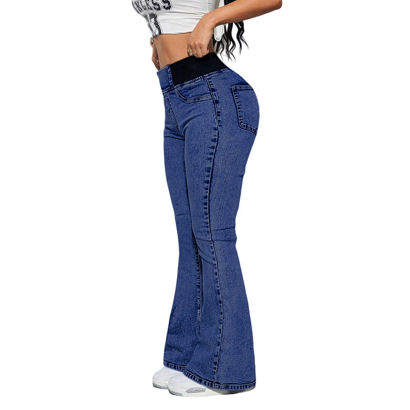 ⏳Offre spéciale à durée limitée⏰👖Jean évasé stretch taille haute pour femme
