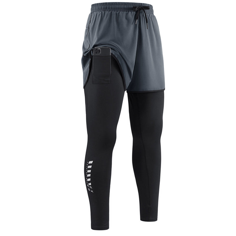 đ±PROMO LIMITĂE -50%đCollant 2-en-1 Homme â Compression & Short, Respirant, Poche TĂ©lĂ©phone, 3 Couleurs, S-3XL