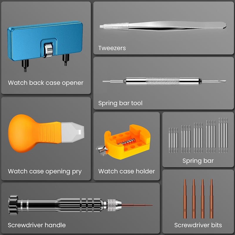 🕰️50 % DE RÉDUCTION !🔧 Kit d'outils pour la réparation professionnelle de montres – 13 en 1, outils de précision, idéal pour la réparation de montres et de lunettes 🛠️