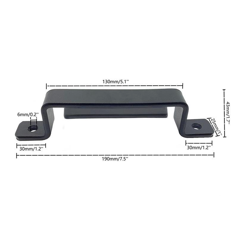🚪🔧🏠Poignée de Porte Coulissante en Fer – Design Ergonomique, Fixation Facile (Noir)