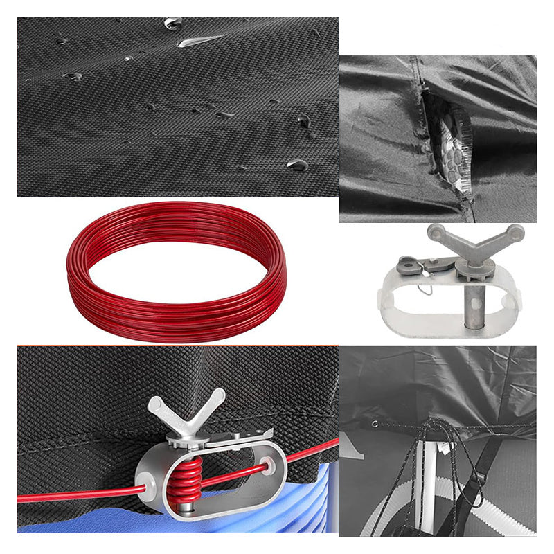 Housse Imperméable en Tissu Oxford 210D pour Piscine Hors-Sol