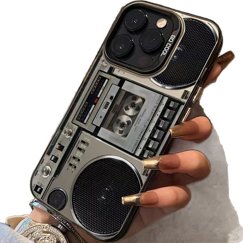 📼✨Coque Téléphone Design Retro Boombox Lecteur de Cassette – Style Vintage📱