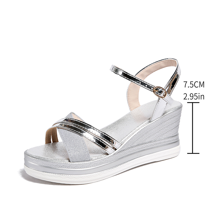 👡🌬️ Sandales compensées à bride cheville et bout ouvert pour femme – Allongent la silhouette et sont confortables – Paiement à la livraison ✨✅