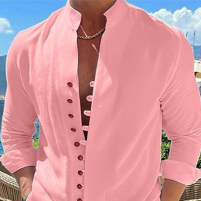 đ50% DE RĂDUCTION MAINTENANT ! đ Chemise de plage d'Ă©tĂ© boutonnĂ©e en lin pour homme â Respirante, lĂ©gĂšre et coupe dĂ©contractĂ©e â parfaite pour les vacances au bord de la mer, les barbecues ou les journĂ©es ensoleillĂ©es âïž