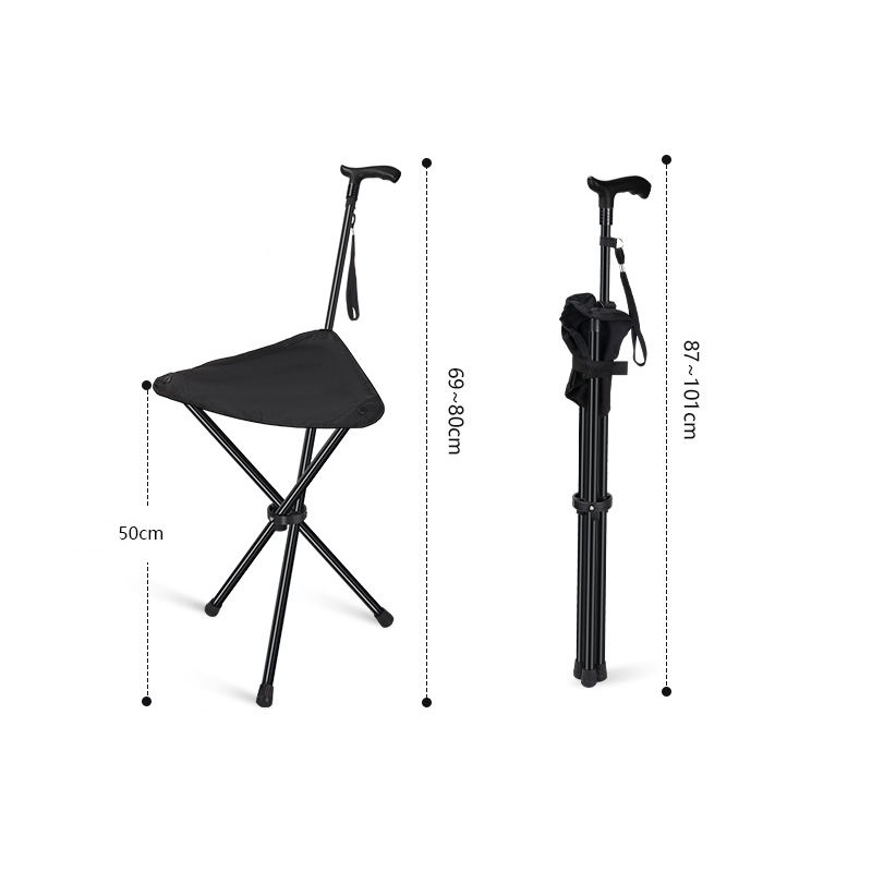 Canne de marche pliable avec siège