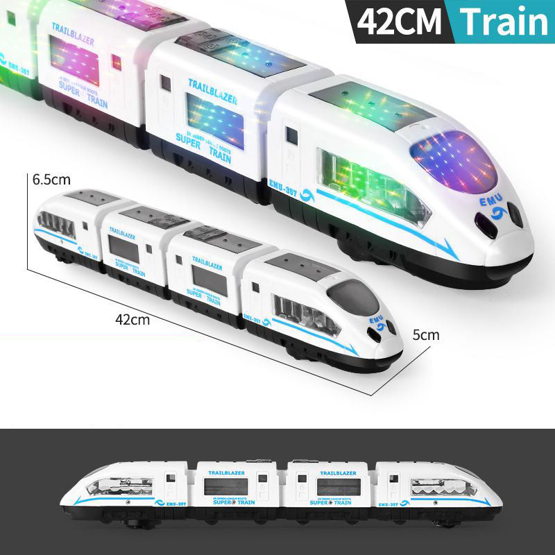 Train jouet électrique à grande vitesse avec lumières et musique