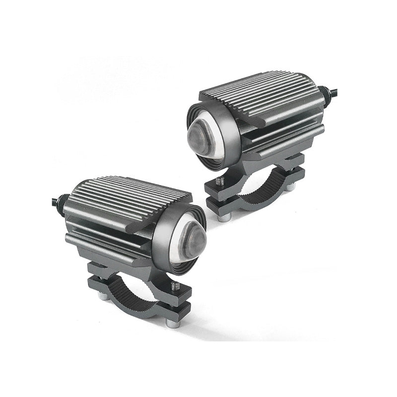 Projecteur LED universel pour moto – feu auxiliaire de conduite à double couleur