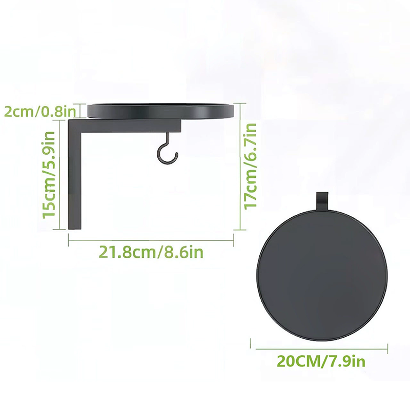 🐦PROMO -50%🛁Bain d'Oiseau Mural Métal Fer Robuste – Double Fonction Bassin + Crochet Polyvalent, Anti-Rouille, Fixation Murale Gain de Place
