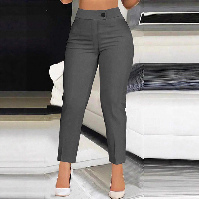 Pantalon Tailleur Cropped Taille Haute Femme
