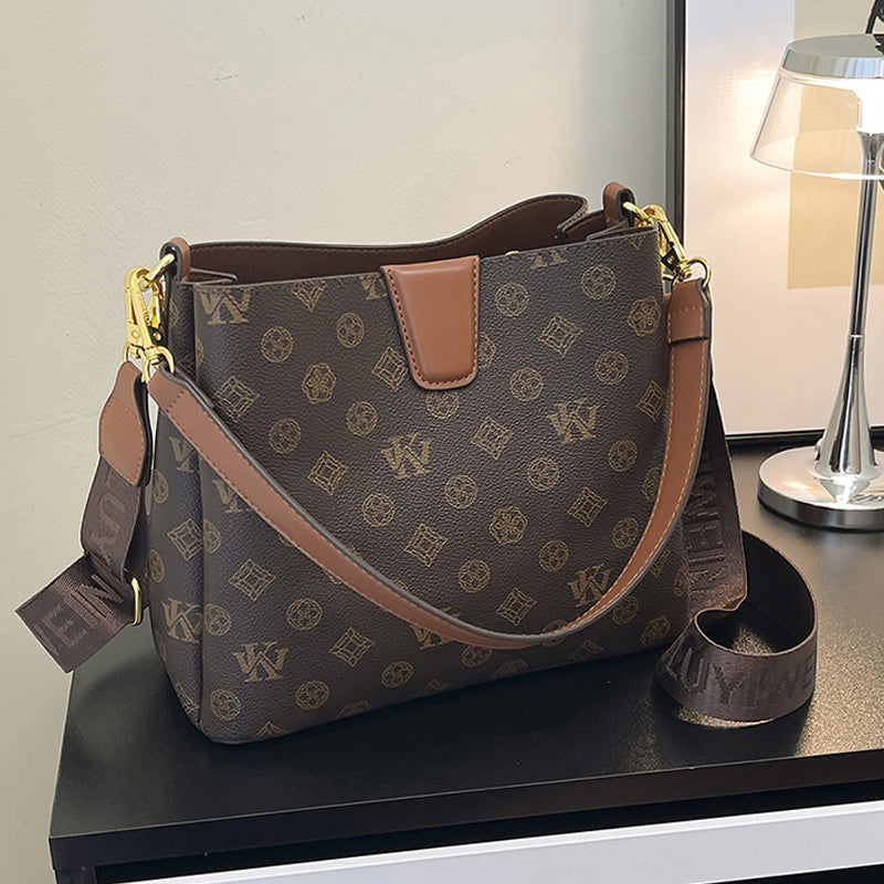 đ 2026 Soldes â Plus de 31 000 vendus ! đ Sac seau chic femme â PU monogramme vintage