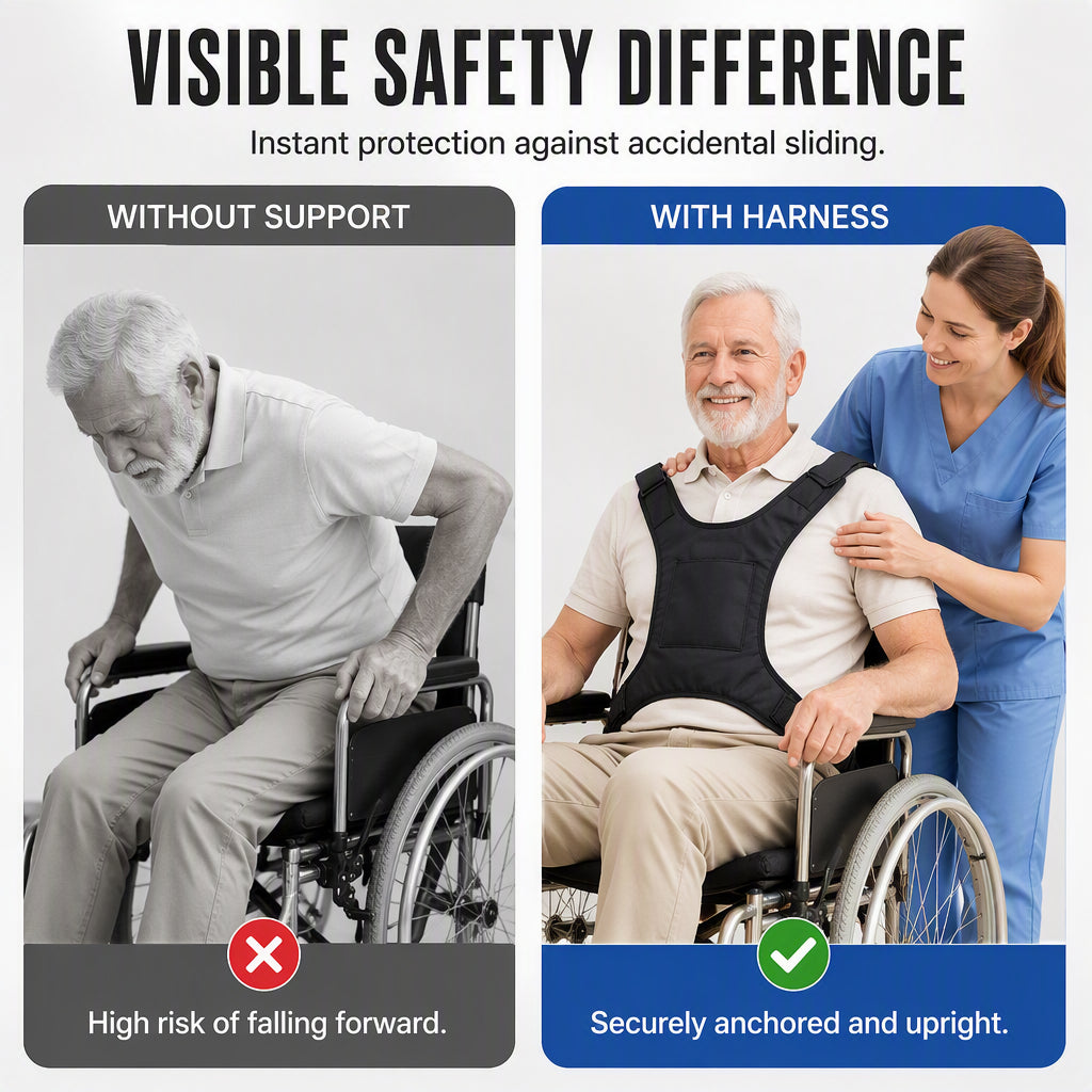 ♿ 50% DE RÉDUCTION! 🪑 Ceinture de Sécurité pour Fauteuil Roulant – Ajustable, confortable & facile à fixer – Sécurité et soutien pour personnes âgées ou à mobilité réduite 🛡️