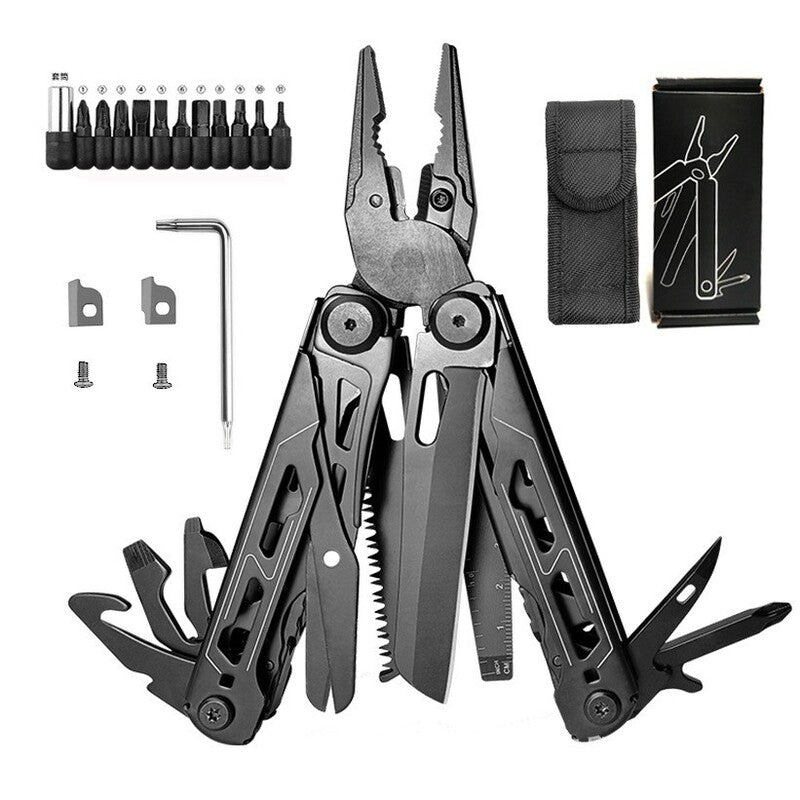 📢⚙️ PROMO FLASH : 50% DE RÉDUCTION ! ⏰ Pince Multifonction Pliable Portable avec Pochette – Acier Inoxydable 3Cr13 – Ciseaux Intégrés Pleine Taille – Idéale Camping, Plein Air & Réparations Domestiques 🛠️