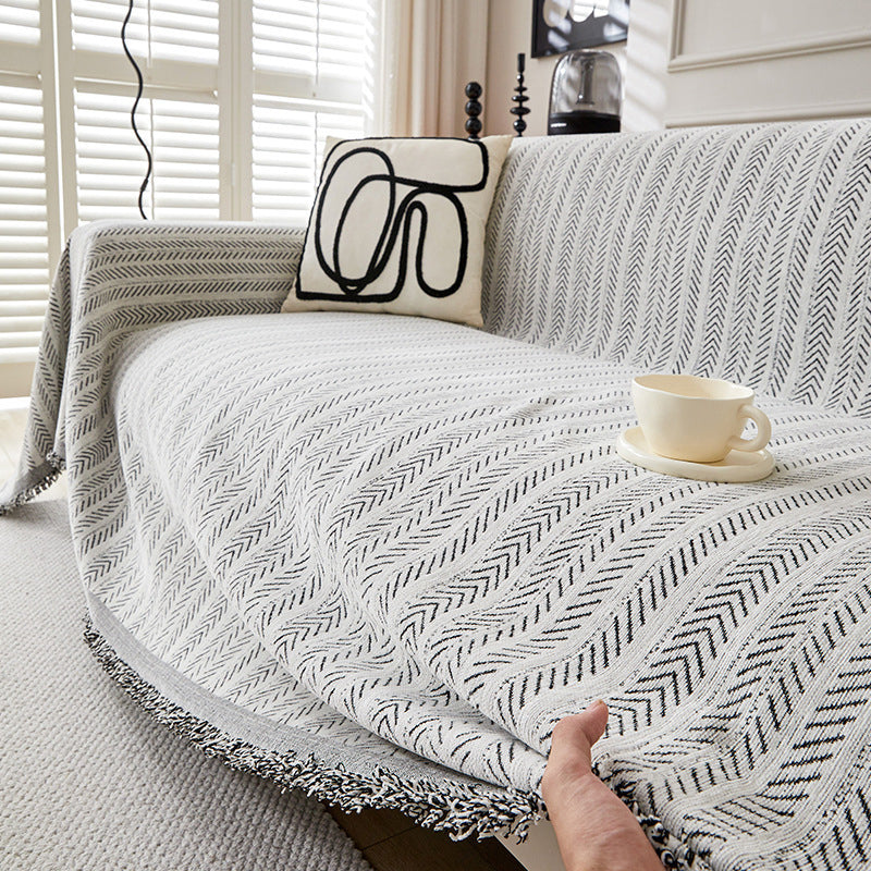 📢📢40% DE RÉDUCTION !! ⏰Housse de Canapé Premium en Chenille Motif Chevron