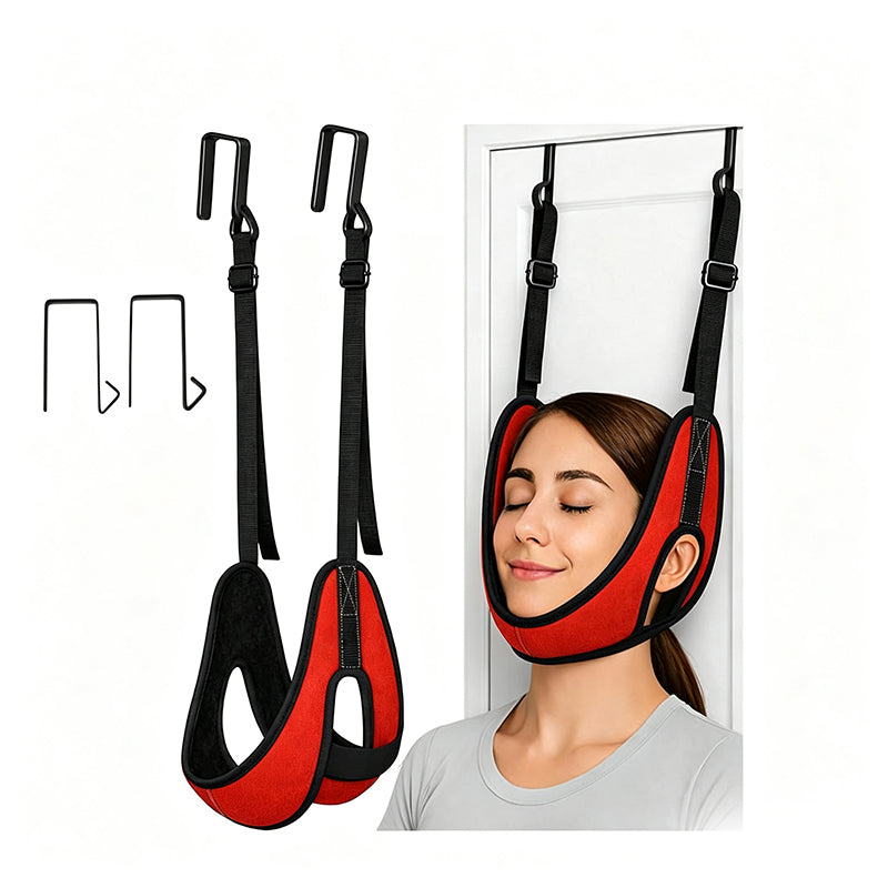 🧘 PROMO 55% DE RÉDUCTION ! ✨ Dispositif de traction cervicale sur porte – Installation Rapide, Brides Réglables, Coussinet Doux ✨