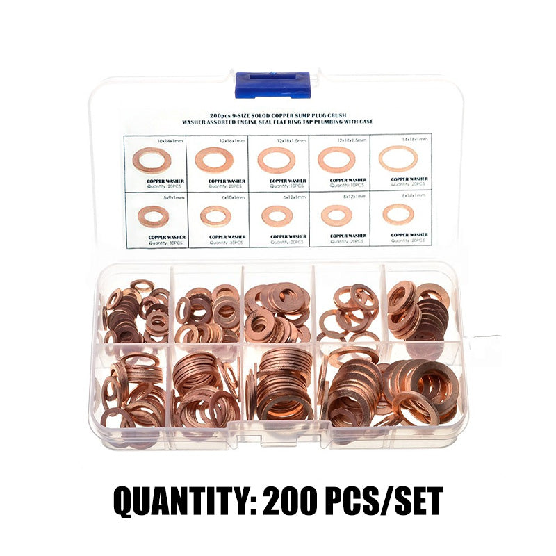 🔧 50% DE RÉDUCTION! ⚙️ Rondelles plates en cuivre – 100/200 pièces, robustes & polyvalentes ✨