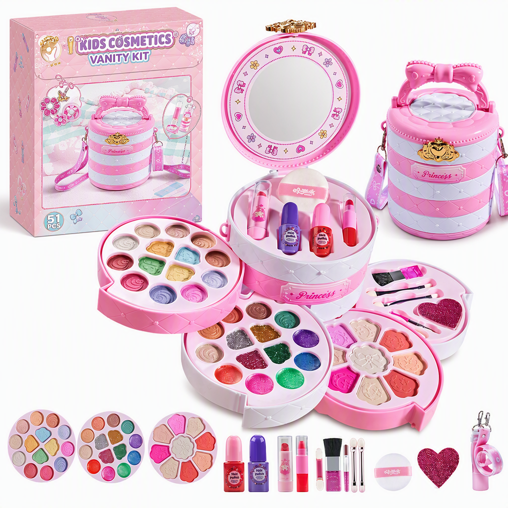 👑 PROMO FLASH : 50% DE RÉDUCTION ! Coffret de Maquillage Lavable Princesse – Formule Douce & Valisette Portable for Des Heures de Jeu Créatif 🎁✨