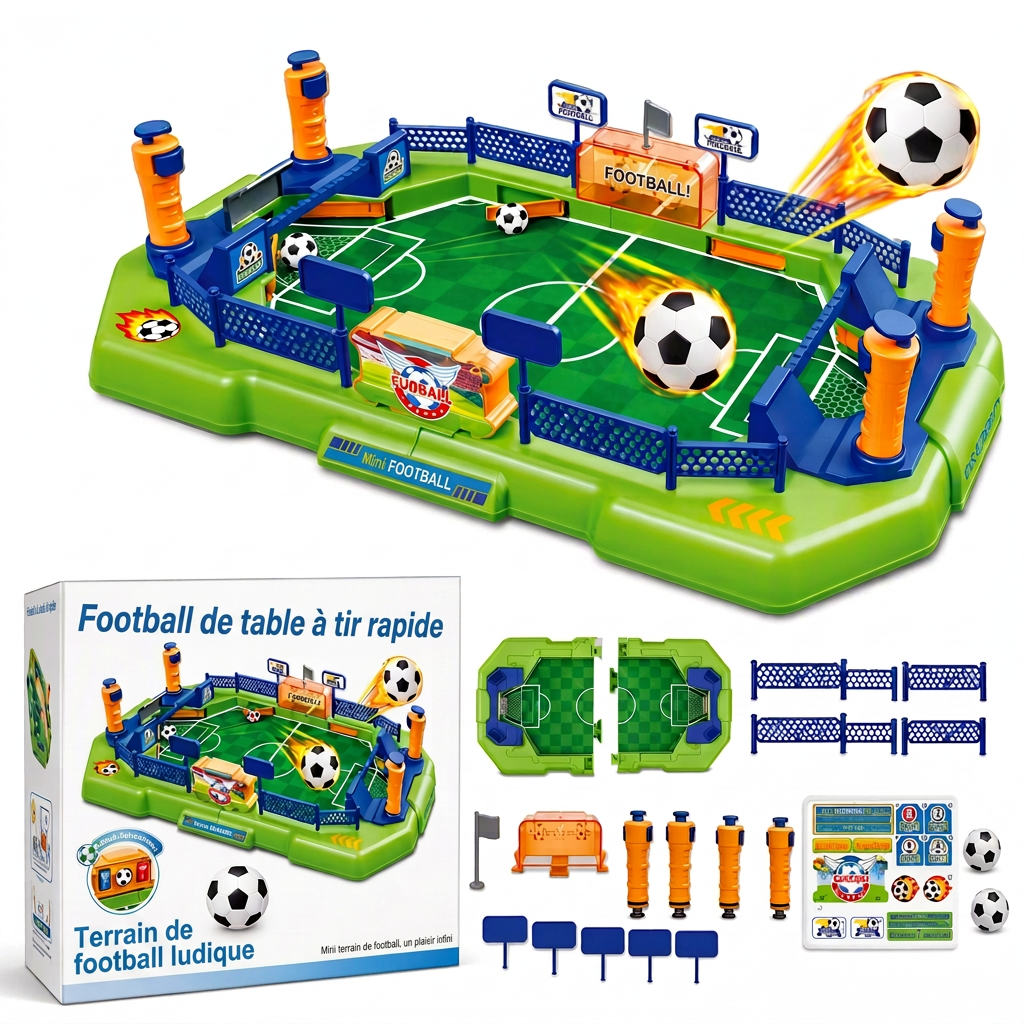 Jeu de babyfoot de combat à 2 joueurs, jouet de société interactif de babyfoot pour enfants