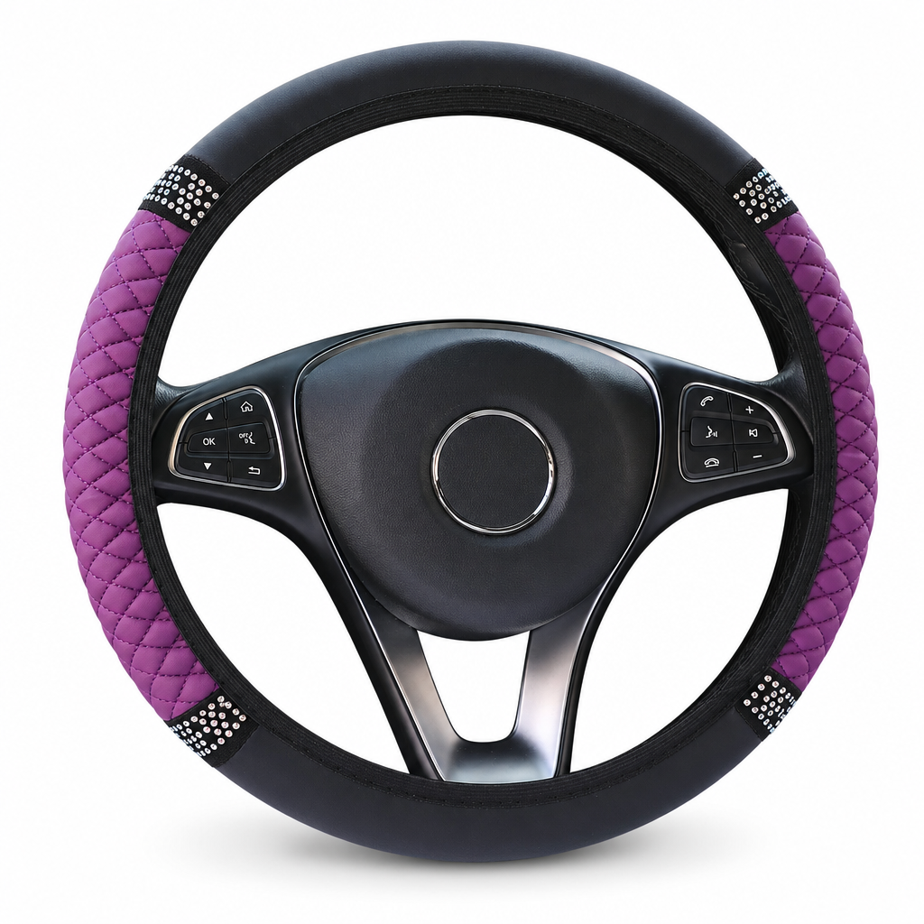 💎 49% DE RÉDUCTION POUR UN TEMPS LIMITÉ ! ✨ Housse de volant en strass – scintillante, matelassée, luxueuse 🚗