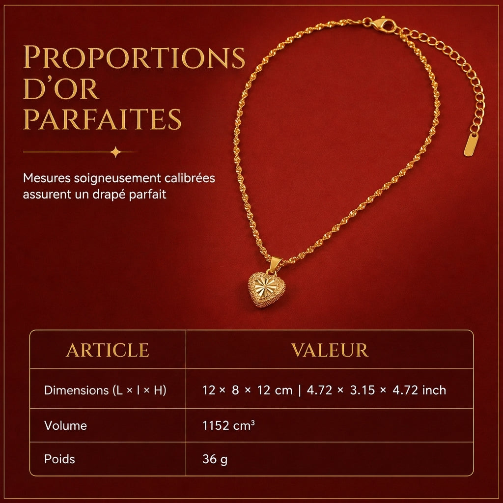 🌸Collier clavicule en alliage de cuir doré imitation avec pendentif coeur rétro pour femme