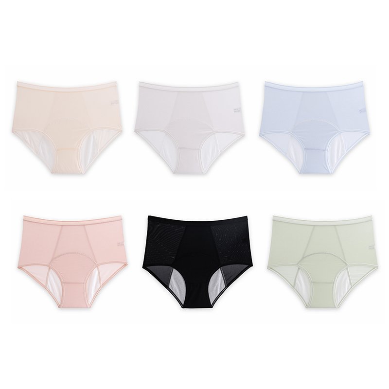 Culotte en soie glacée taille haute anti-fuite grande taille L-5XL-12