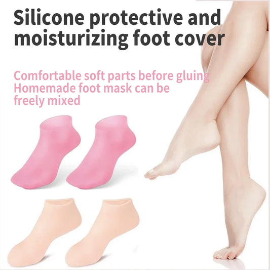 Masque hydratant pour les pieds Chaussettes en silicone protectrices et exfoliantes