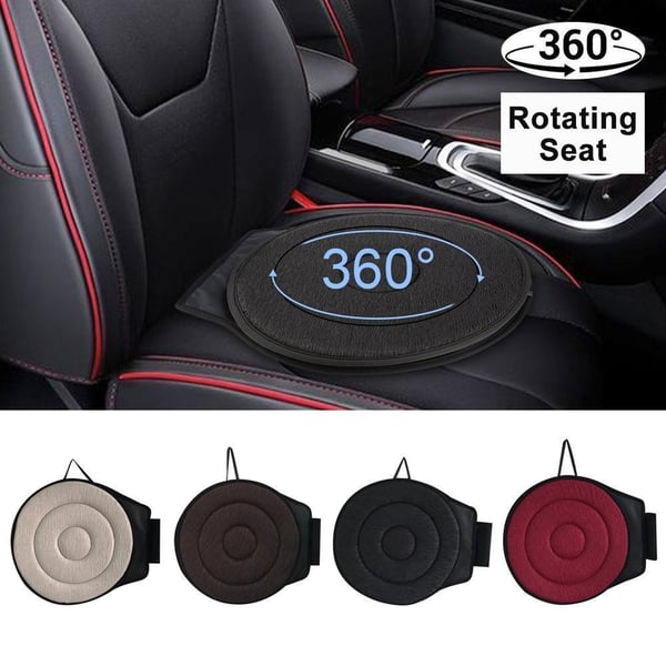 Coussin d'Assise Pivotant 360° – Mousse à Mémoire de Forme, Soulagement du Dos & Transferts Faciles