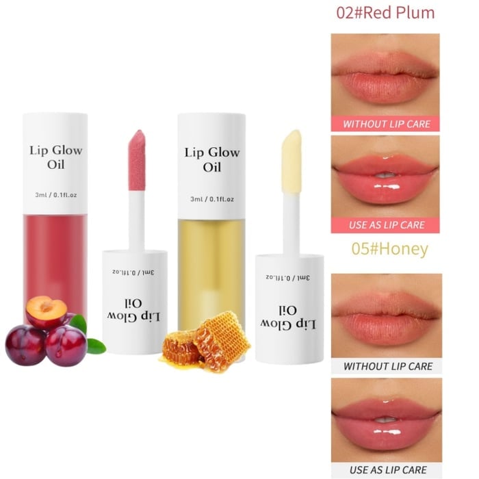 📢Achetez 1 obtenez 1 gratuitement💋Huile hydratante teintée pour lèvres coréenne – Vegan, 24h d’hydratation & fini glossy non collant✨
