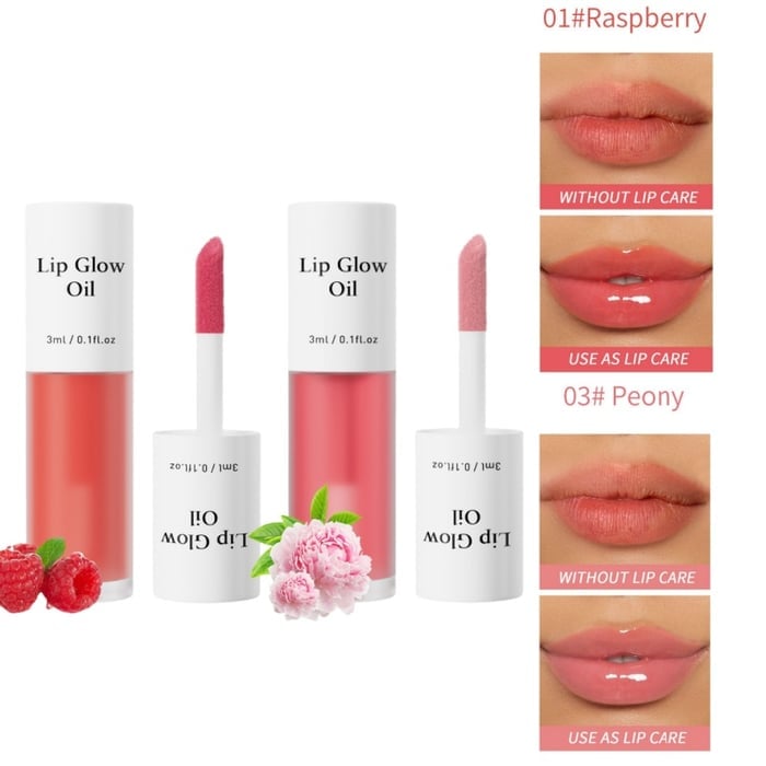 📢Achetez 1 obtenez 1 gratuitement💋Huile hydratante teintée pour lèvres coréenne – Vegan, 24h d’hydratation & fini glossy non collant✨