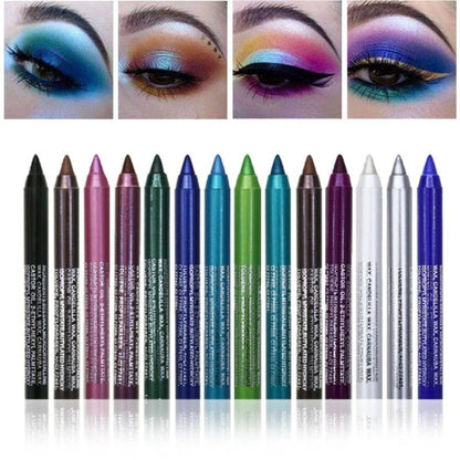 Eyeliner Coloré Longue Durée - Set de 13 Couleurs Nacrées et Mates